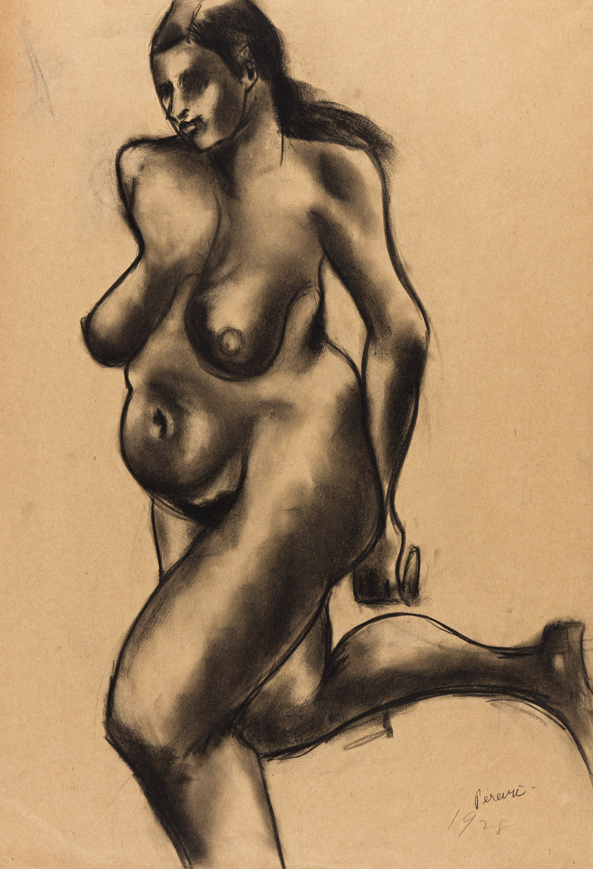 IRENE RICE PEREIRA (1902-1971) Two figure studies.